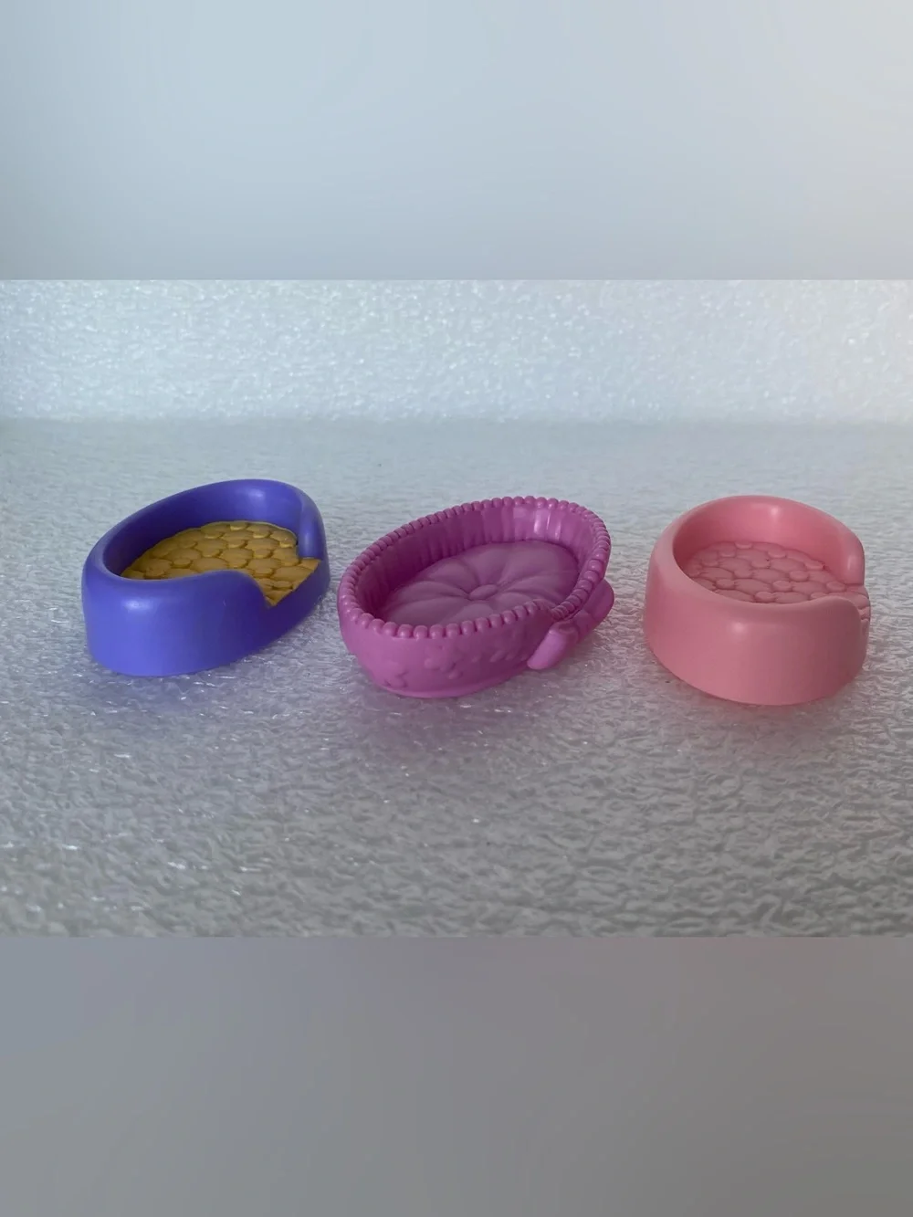 Set of 3 Vintage Littlest Pet Shop LPS Basket Beds